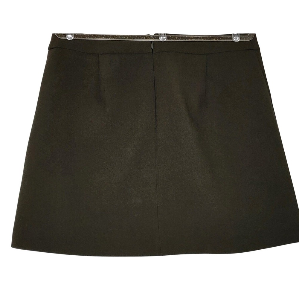 EXPRESS Olive Green A-Line Mini Skirt Women Size 12 Polyester Blend‎ EUC
